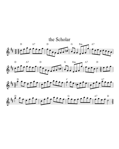 The scholar (Version 6) sheet music preview