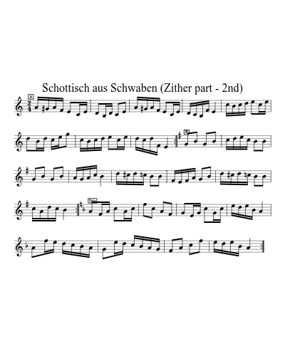 Schottisch aus Schwaben (Zither part - 2nd) (Schottischausschwaben 1)
