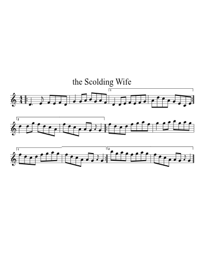 The Scolding Wife (Version 4) sheet music preview