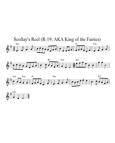 Scollay's Reel (R-19; AKA King of the Fairies)