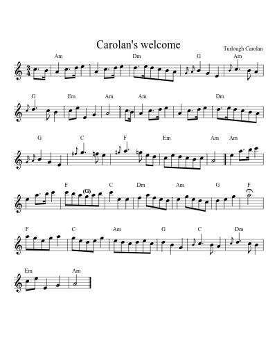 Carolan's Welcome (Version 4) preview