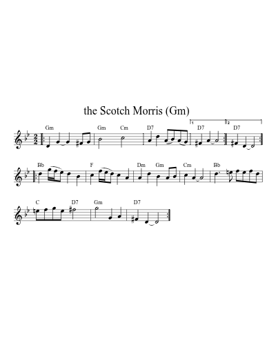 the Scotch Morris  (Gm) sheet music preview