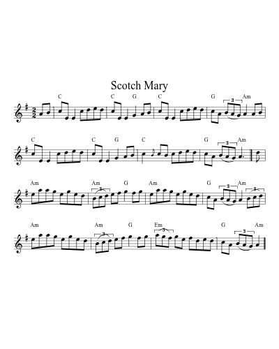 Scotch Mary (Version 4) sheet music preview