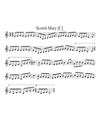 Scotch Mary  [C] (Version 3) sheet music preview