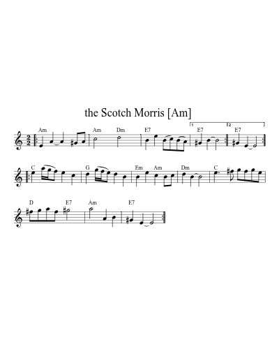 the Scotch Morris  [Am] (Version 3) sheet music preview