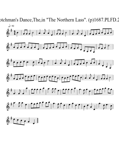 Scotchman's Dance,The,in "The Northern Lass". (p)1687.PLFD.288