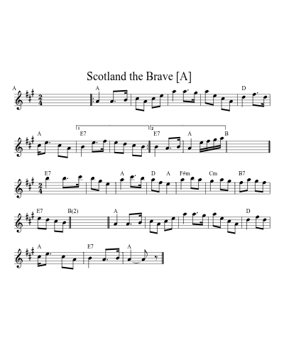 Scotland the Brave   [A]