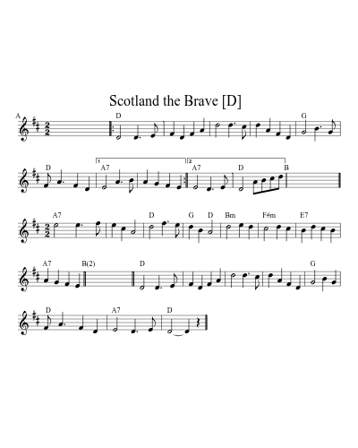 Scotland the Brave   [D]