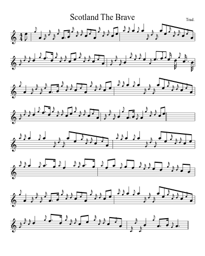 Scotland The Brave (Version 10) sheet music preview