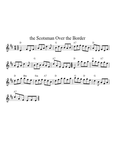 The Scotsman Over The Border (Version 3) sheet music preview