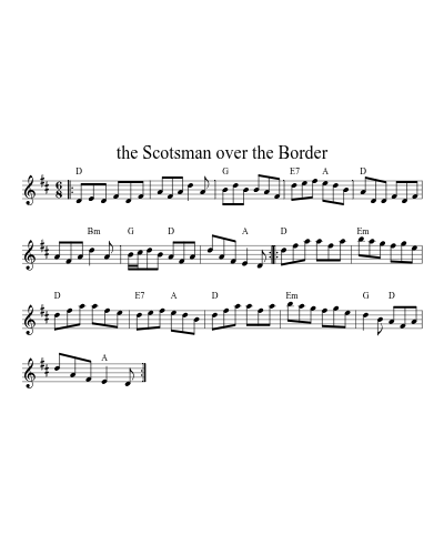 The Scotsman Over The Border (Version 4) sheet music preview