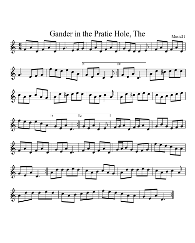 Gander in the Pratie Hole, The