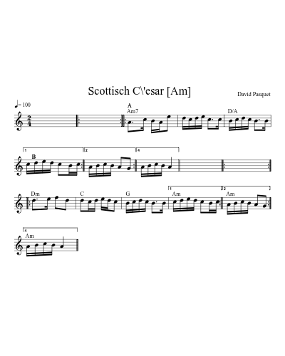 Scottisch C\'esar   [Am]