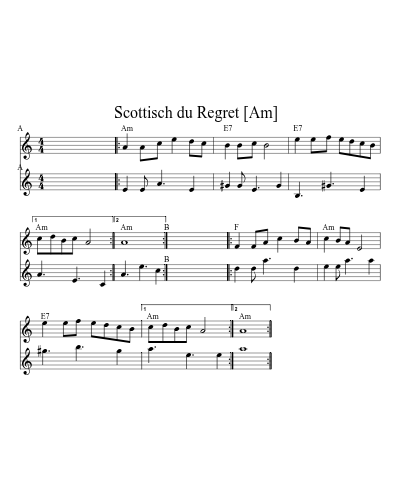 Scottisch du Regret   [Am]
