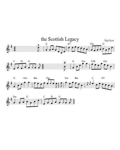the Scottish Legacy sheet music preview