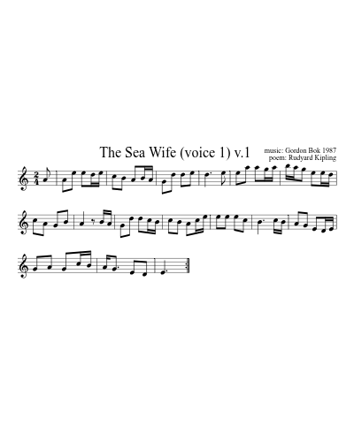 The Sea Wife (voice 1)  v.1