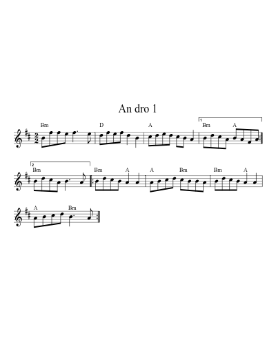 An dro 1 sheet music preview