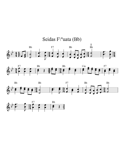 Seidas F\"uata (Bb)