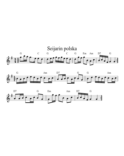 Seijarin polska sheet music preview