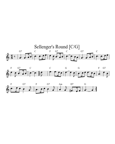 Sellenger's Round  [C/G] (Version 3)