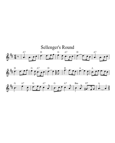 Sellenger's Round (Version 2) sheet music preview