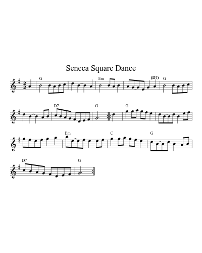 Seneca Square Dance (Version 4) sheet music preview
