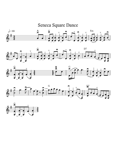 Seneca Square Dance (Version 6) sheet music preview