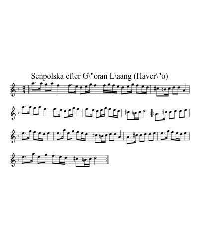 Senpolska efter G\"oran L\aang (Haver\"o) (Version 2)
