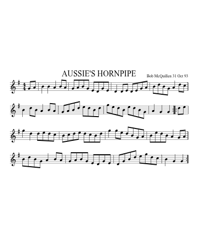 AUSSIE'S HORNPIPE sheet music preview