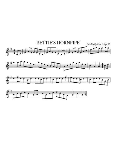 BETTIE'S HORNPIPE