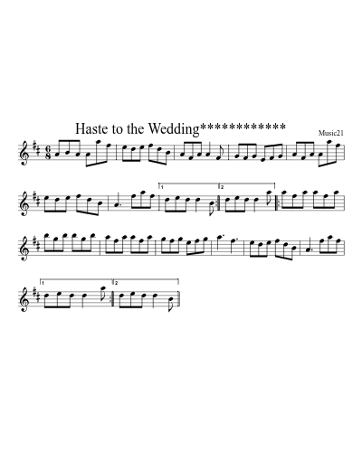 Haste to the Wedding************