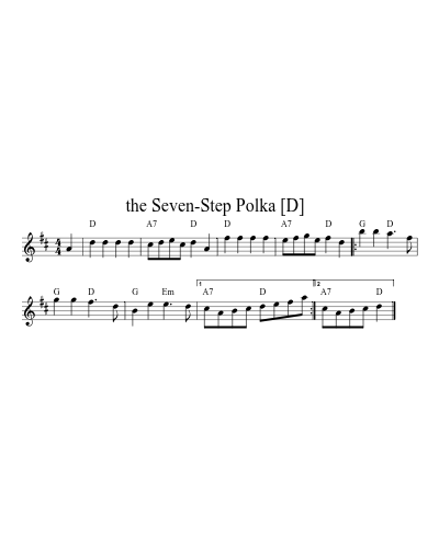 the Seven-Step Polka   [D] (Version 2)