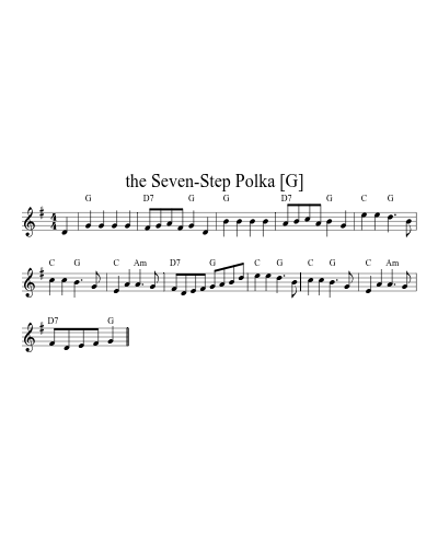 the Seven-Step Polka   [G] (Version 2) sheet music preview