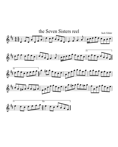 the Seven Sisters reel
