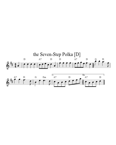 the Seven-Step Polka   [D] (Version 4)