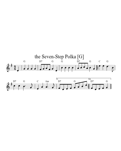 the Seven-Step Polka   [G] (Version 4) sheet music preview