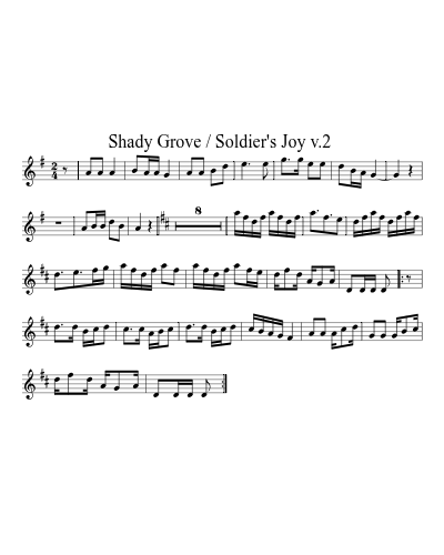 Shady Grove / Soldier's Joy  v.2