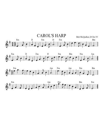 CAROL'S HARP