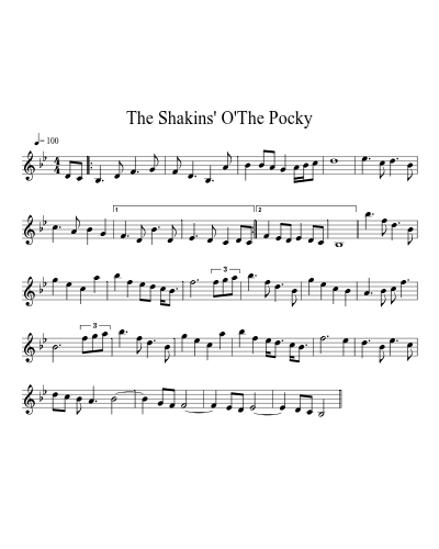 The Shakins' O'The Pocky (Version 2) sheet music preview