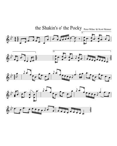 the Shakin's o' the Pocky (Version 2) sheet music preview