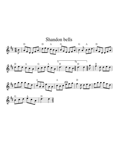 Shandon Bells (Version 14) sheet music preview