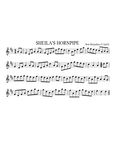 SHEILA'S HORNPIPE (Version 2) sheet music preview