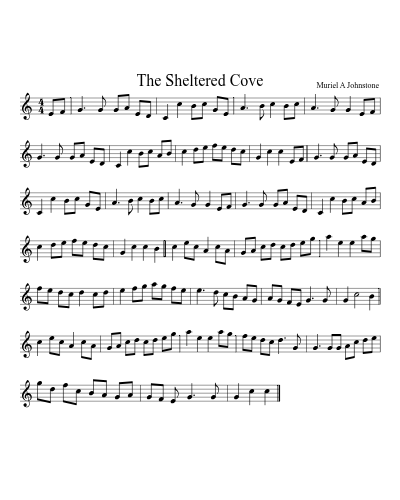 the Sheltered Cove (Version 2) sheet music preview