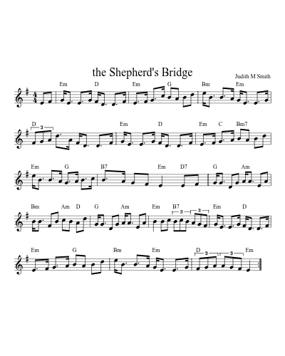 the Shepherd's Bridge sheet music preview