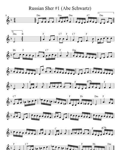 Russian Sher #1 (Abe Schwartz)