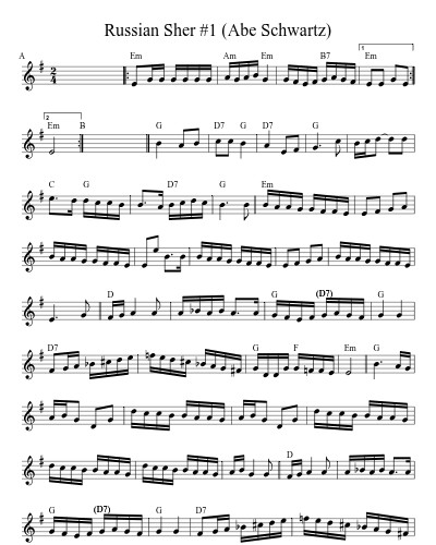Russian Sher #1 (Abe Schwartz) (Version 2)