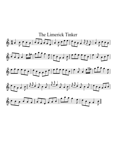 The Limerick Tinker sheet music preview