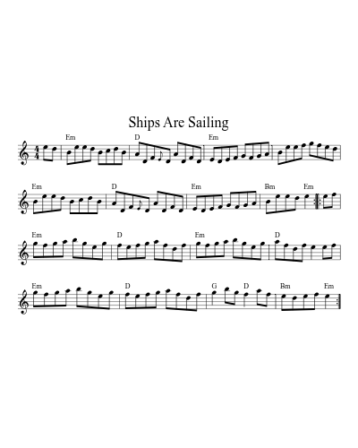 Ships Are Sailing (Version 8) sheet music preview