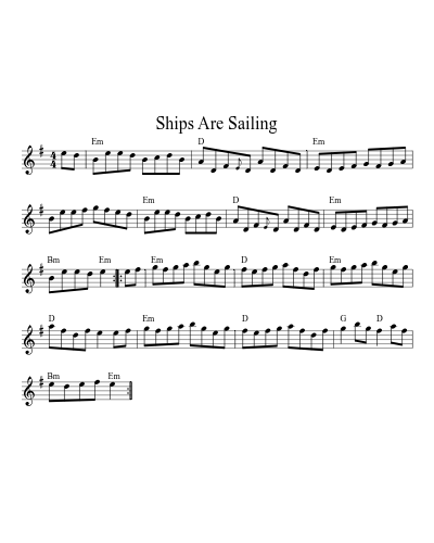 Ships Are Sailing (Version 12)