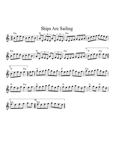 Ships Are Sailing (Version 18) sheet music preview